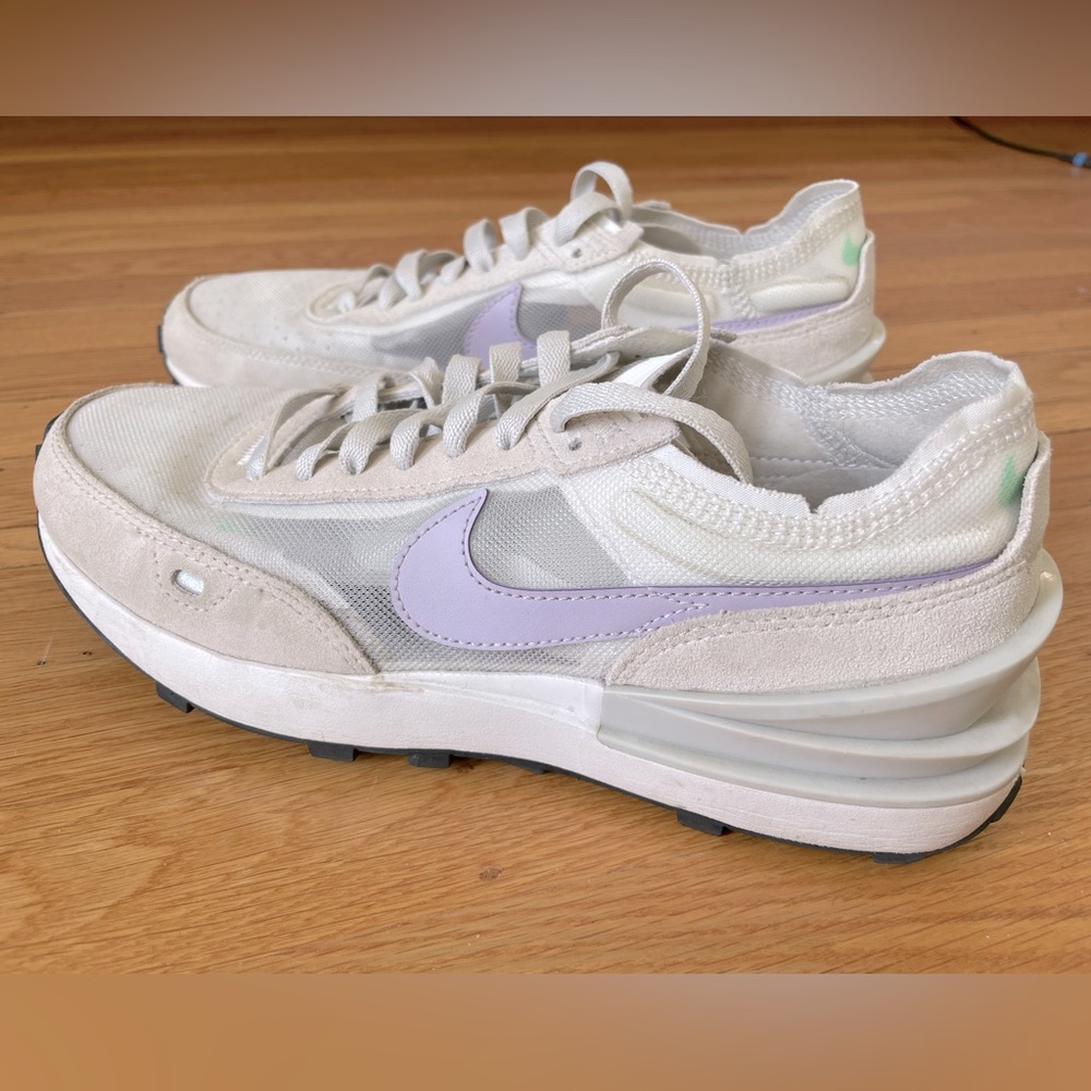 Nike waffle one sneaker, never worn neutral women size 8.5